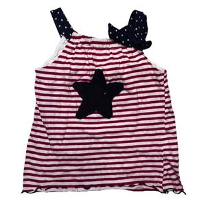 Copper Key Toddler 4T Patriotic Star Striped Tank Top Red White Blue